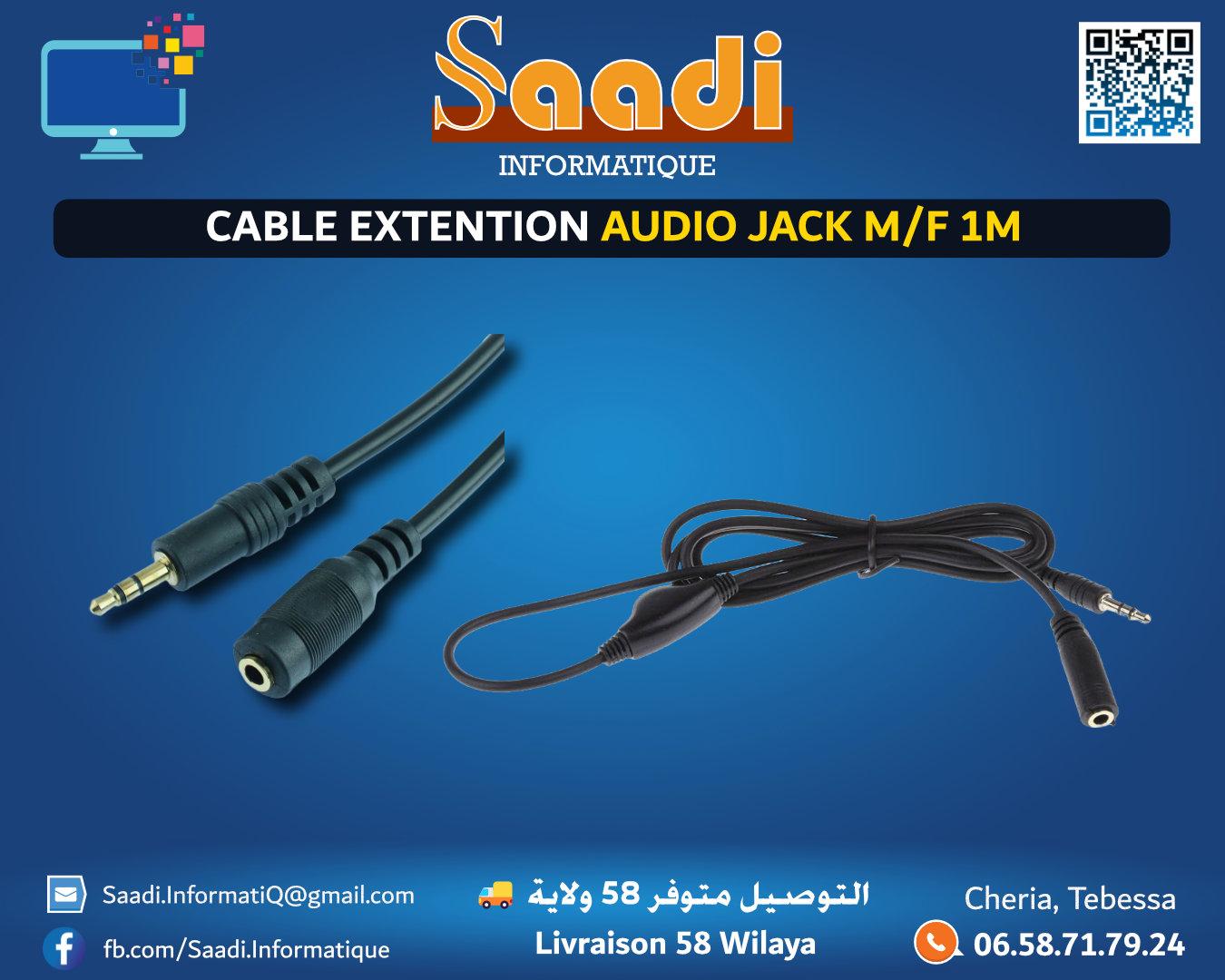CABLE EXTENTION AUDIO JACK M/F 1M