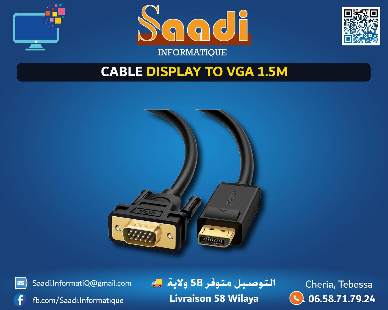 CABLE DISPLAY TO VGA 1.5M