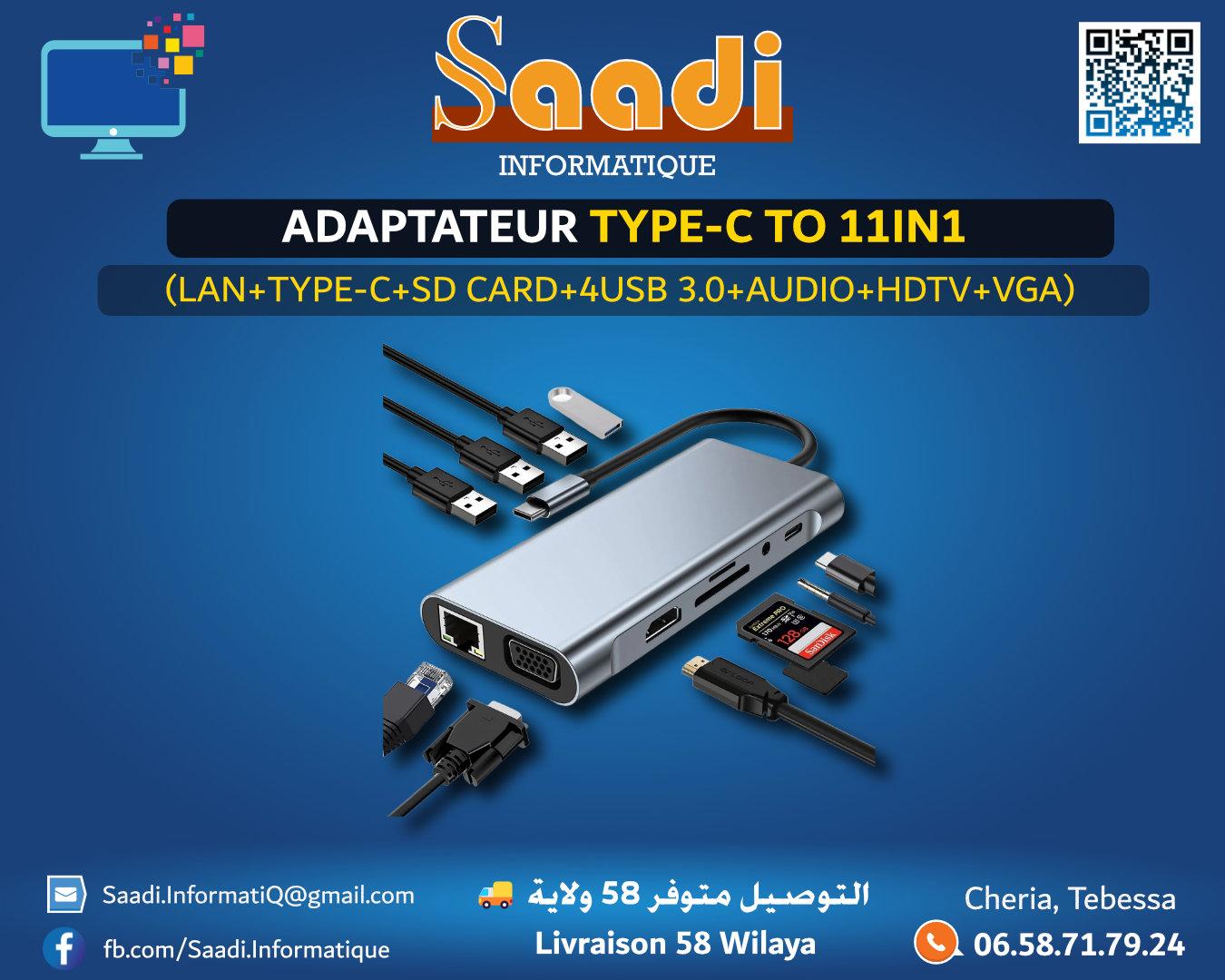 ADAPTATEUR TYPE-C TO 11 IN 1