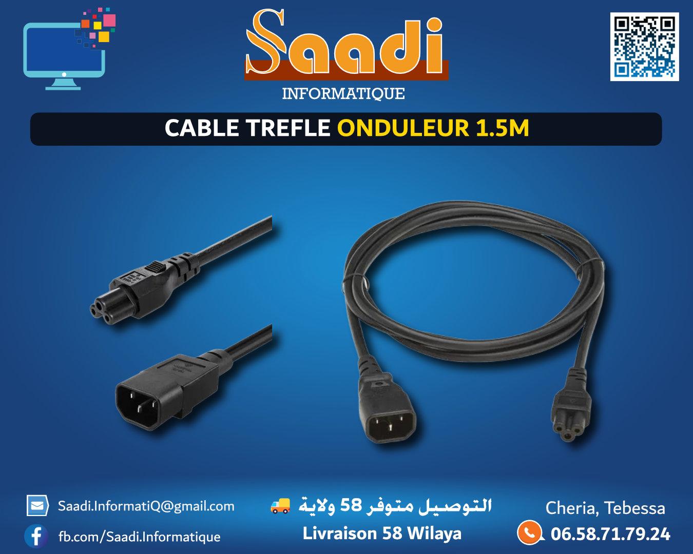 CABLE TREFLE ONDULEUR 1.5M