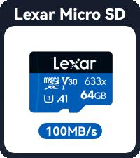 CARTE MEMOIRE MICRO SD 64 GB LEXAR 4K
