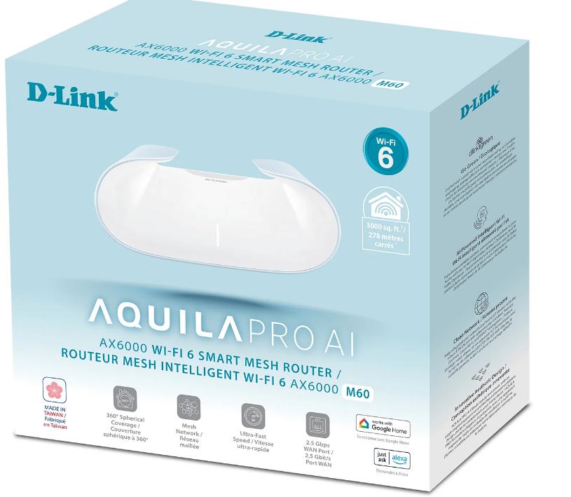 Routeur D-Link M60 AX6000 Wi-Fi 6 Smart Mesh