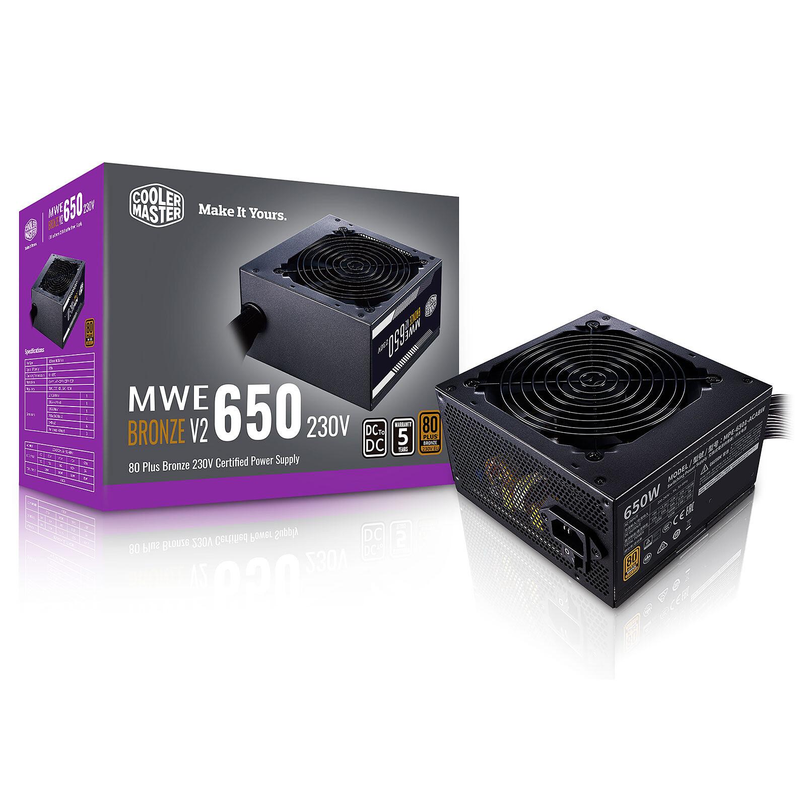 COOLERMASTER MWE BRONZE 650W V2 80 PLUS BRONZE 230 V