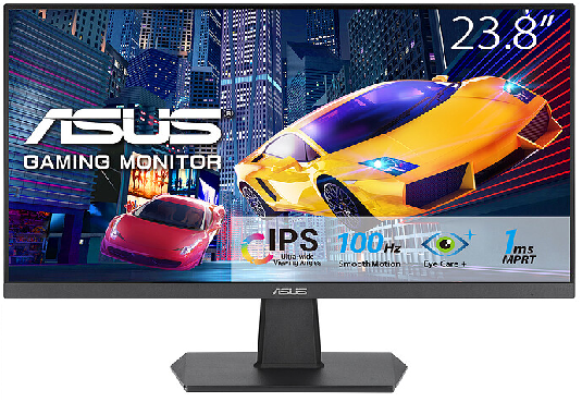 Ecran ASUS 23.8" LED-VA24EHF Full HD 1080p-1920 x1080 pixels- 1ms (MPRT) - format 16/9 -Dalle IPS-100Hz-Adaptive-Sync-HDMI-Noir