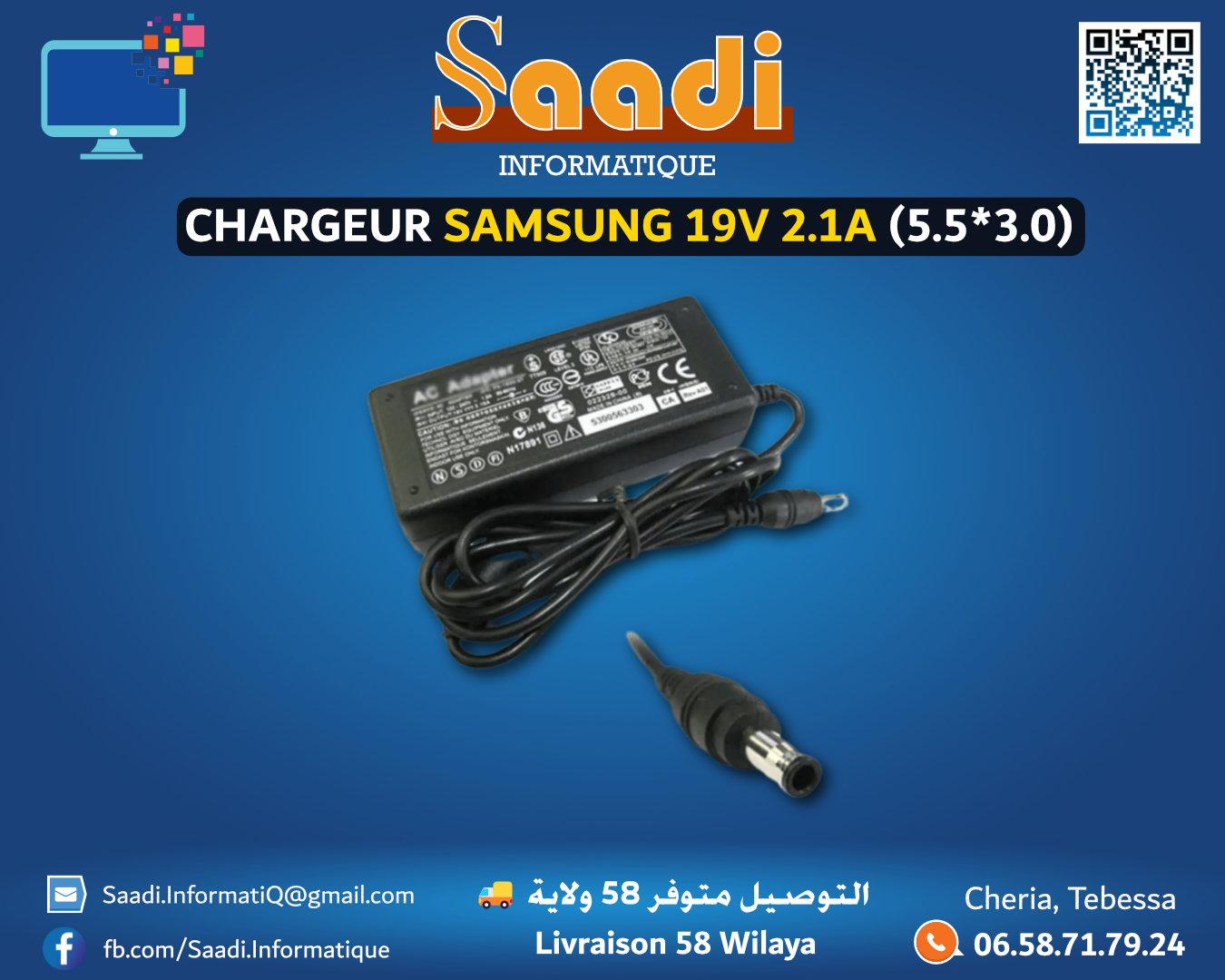 CHARGEUR LAPTOP SAMSUNG 19V 2.1A (5.5*3.0)