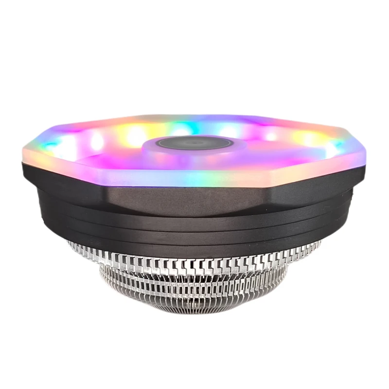 M105 Snowman Rainbow Multi-Platform CPU Cooler RGB Silent Fan 3Pin Compatible Intel LGA 115X/1200/1700/AM5/AM4 Colorful Lighting