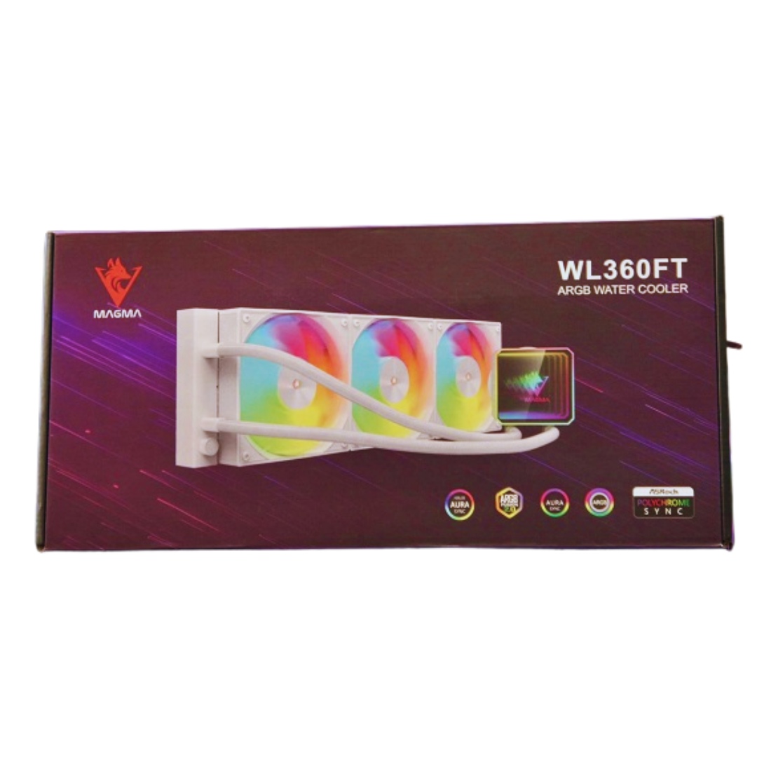 VENTILATEUR CPU WATER COOLING MAGMA 360 3X FAN WHITE ARGB WL 360FT