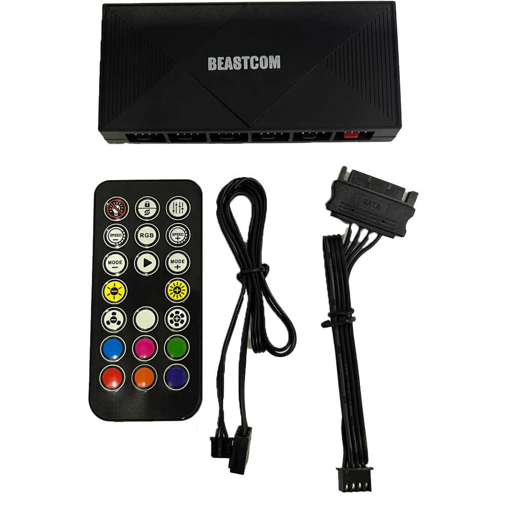 Controleur and Remote Control beastcom PWM+ARGB 3 Black