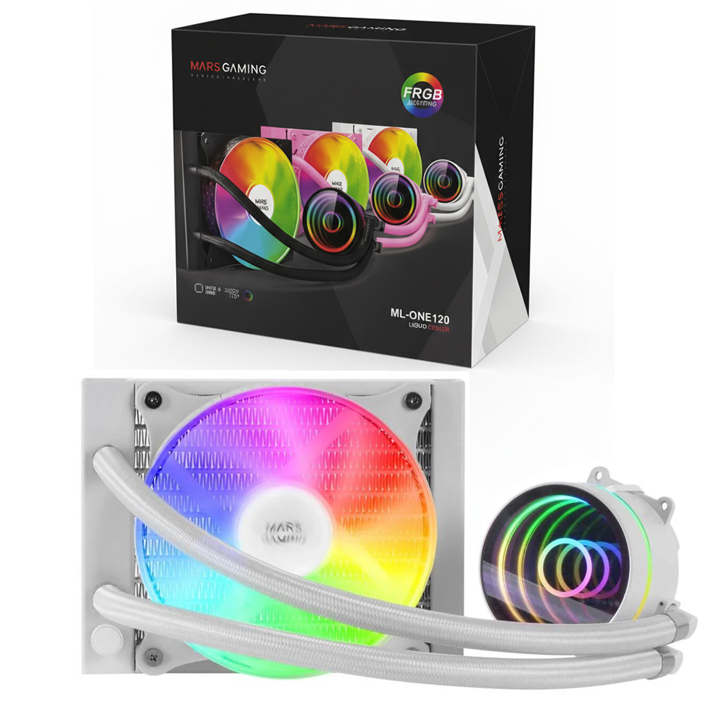 VENTILATEUR CPU WATER COOLING MARS GAMINGMLONE120WHITE