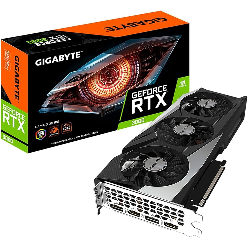 Carte graphique GIGABYTE NVIDIA GeForce RTX 3060 Gaming OC V2 Graphics Card - 12GB GDDR6, 192-bit, PCI-E 4.0, 1837MHz Core Clock, RGB, 2X DP 1.4, 2X HDMI 2.1, NVIDIA Ampere - GV-N3060GAMING OC-8GD USED (10/10)