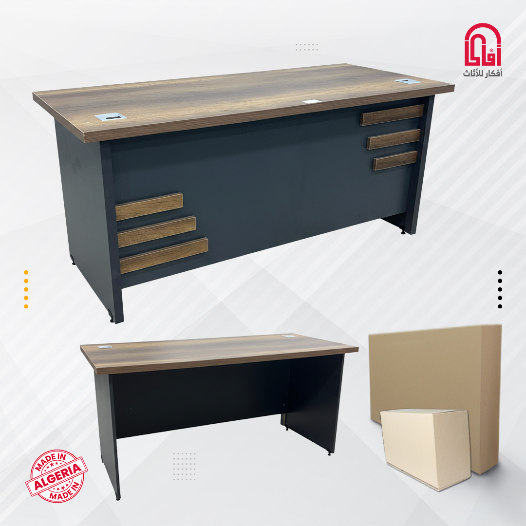 Bureau ML DOTI (L140/H75/P70cm) Barouk-Gris fonçé