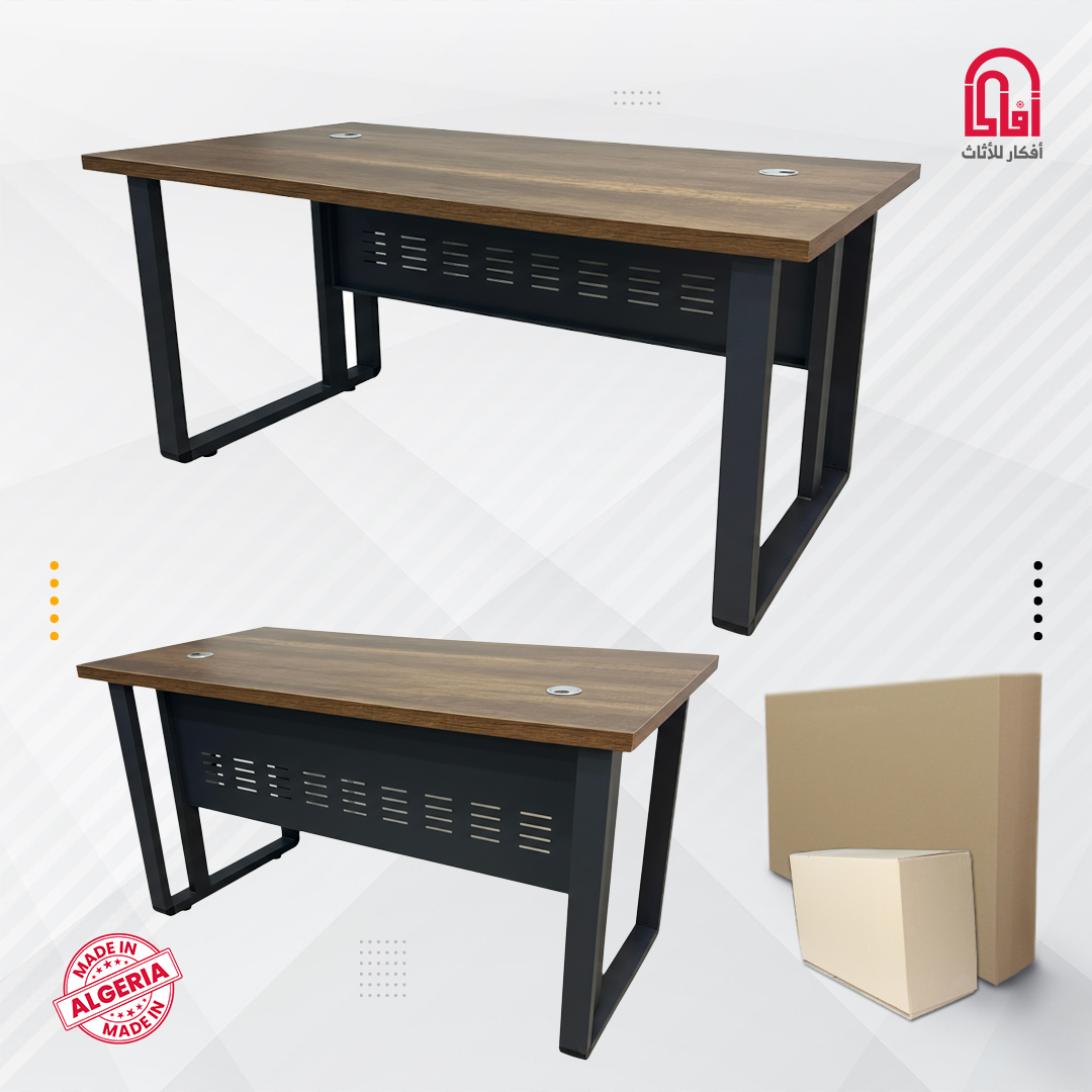 BUREAUX MINI MAX BAROK 140*70 PIEDS METALIQUE CAREE