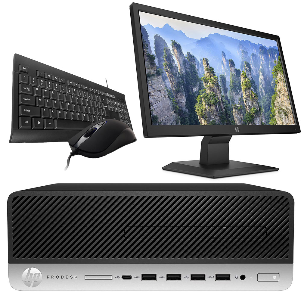 PC DE BUREAU HP PRODESK 600 G3 I5-6400/DDR4 4G/HDD 500G/DVD RW/ECRAN HP 20" /clavier +souris originale