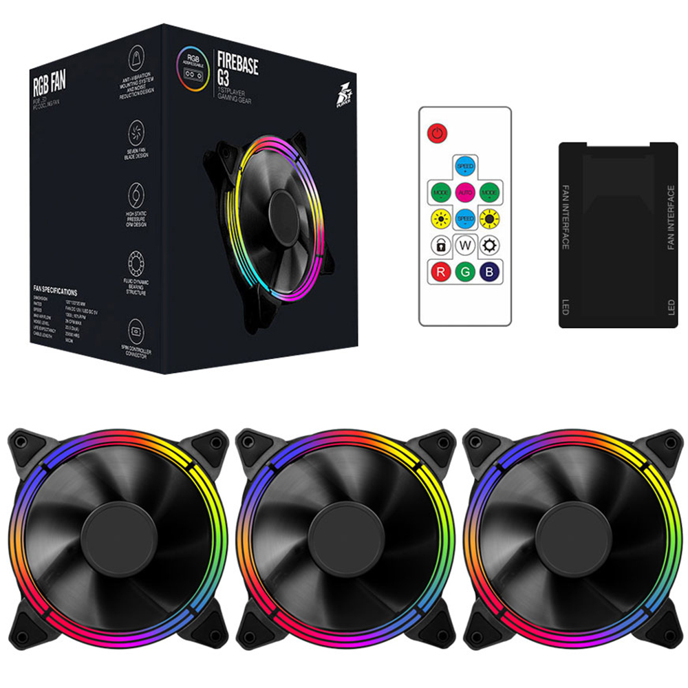 Ventilateur G3 COMBO First Player RGB (3 ventillo+HUB+commande)