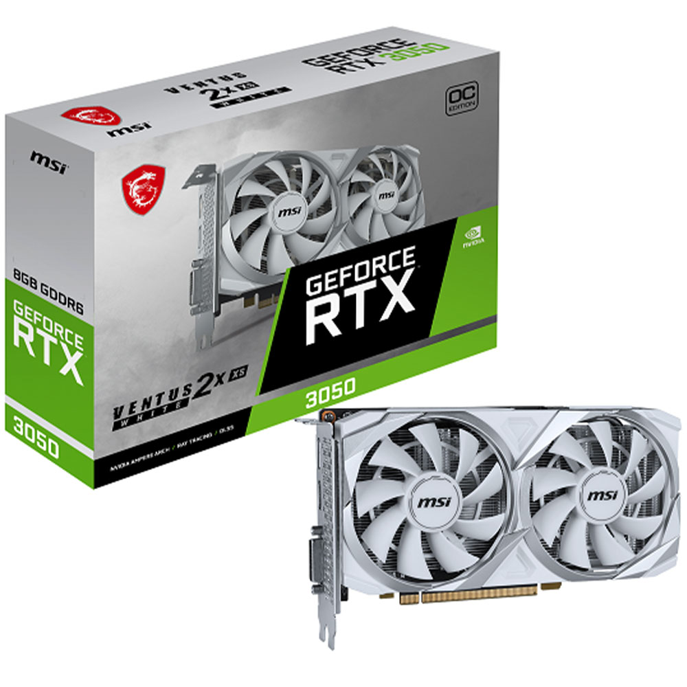 CARTE GRAPHIQUE MSI GEFORCE RTX 3050 8GB OC WHITE