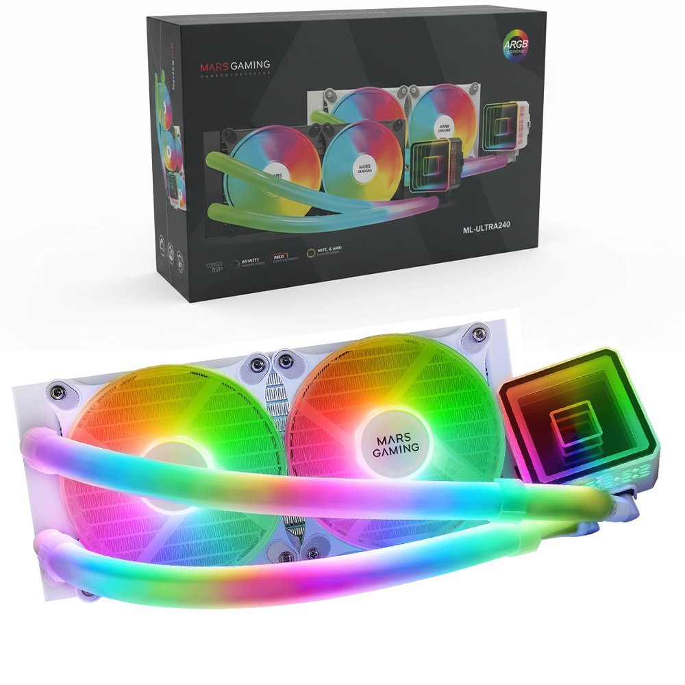WATERCOOLING MARS GAMING ML-ULTRA240 - WHITE