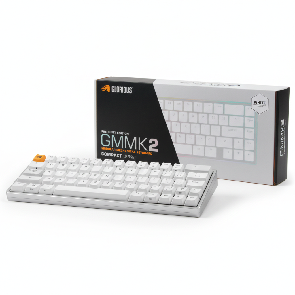 CLAVIER GLORIOUS GMMK V2 65%/ WHITE