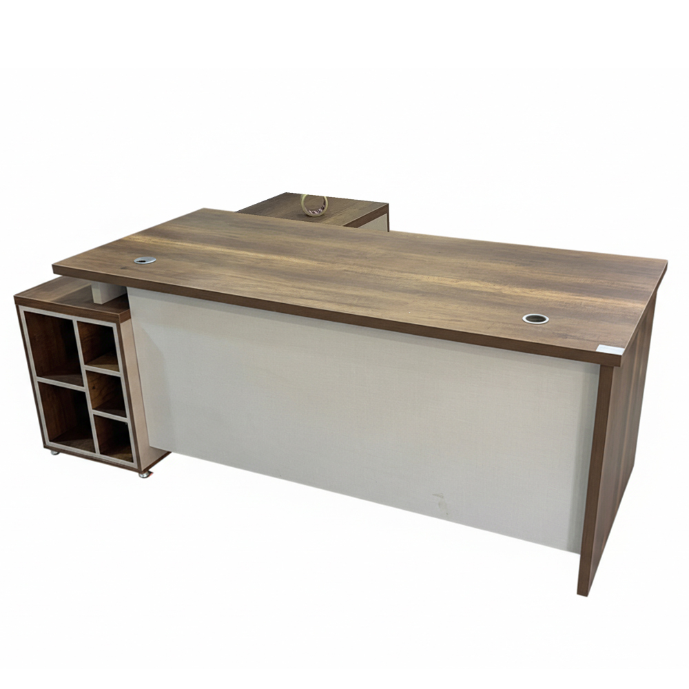 BUREAU AVEC RETOUR ORKA 200*80*75 BAROK/TISSU