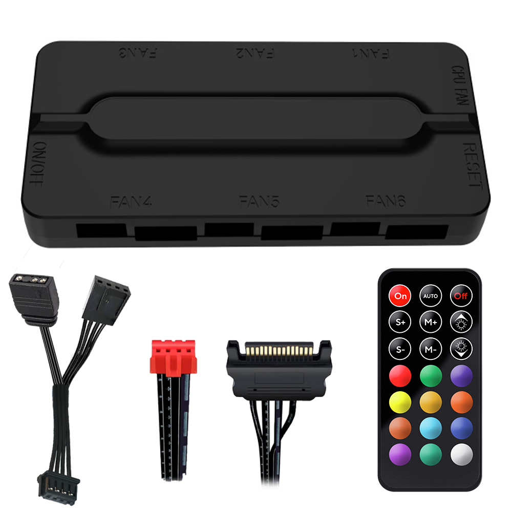 Controleur RGB + Remote Control NOX PWM+ARGB 3 Black (Color control)-(Light Speed control)