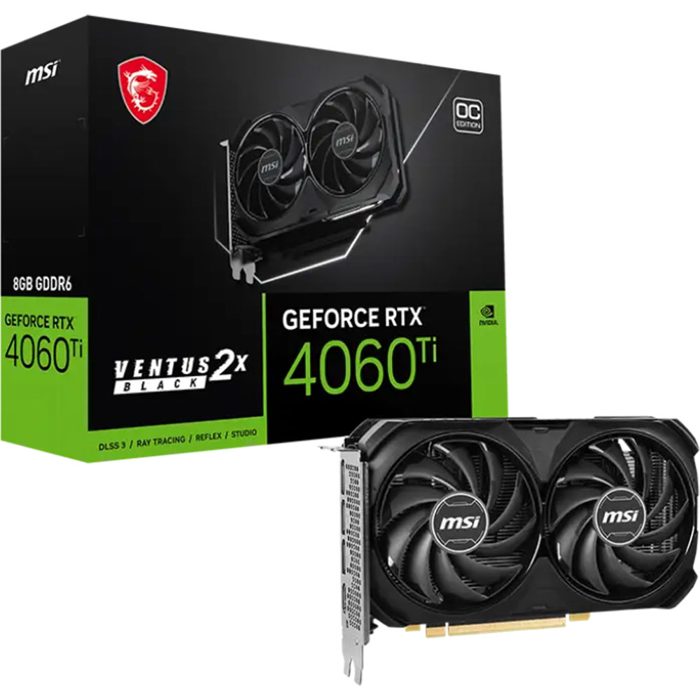 Carte Graphique MSI GeForce RTX 4060 TI VENTUS 2X 8G OC