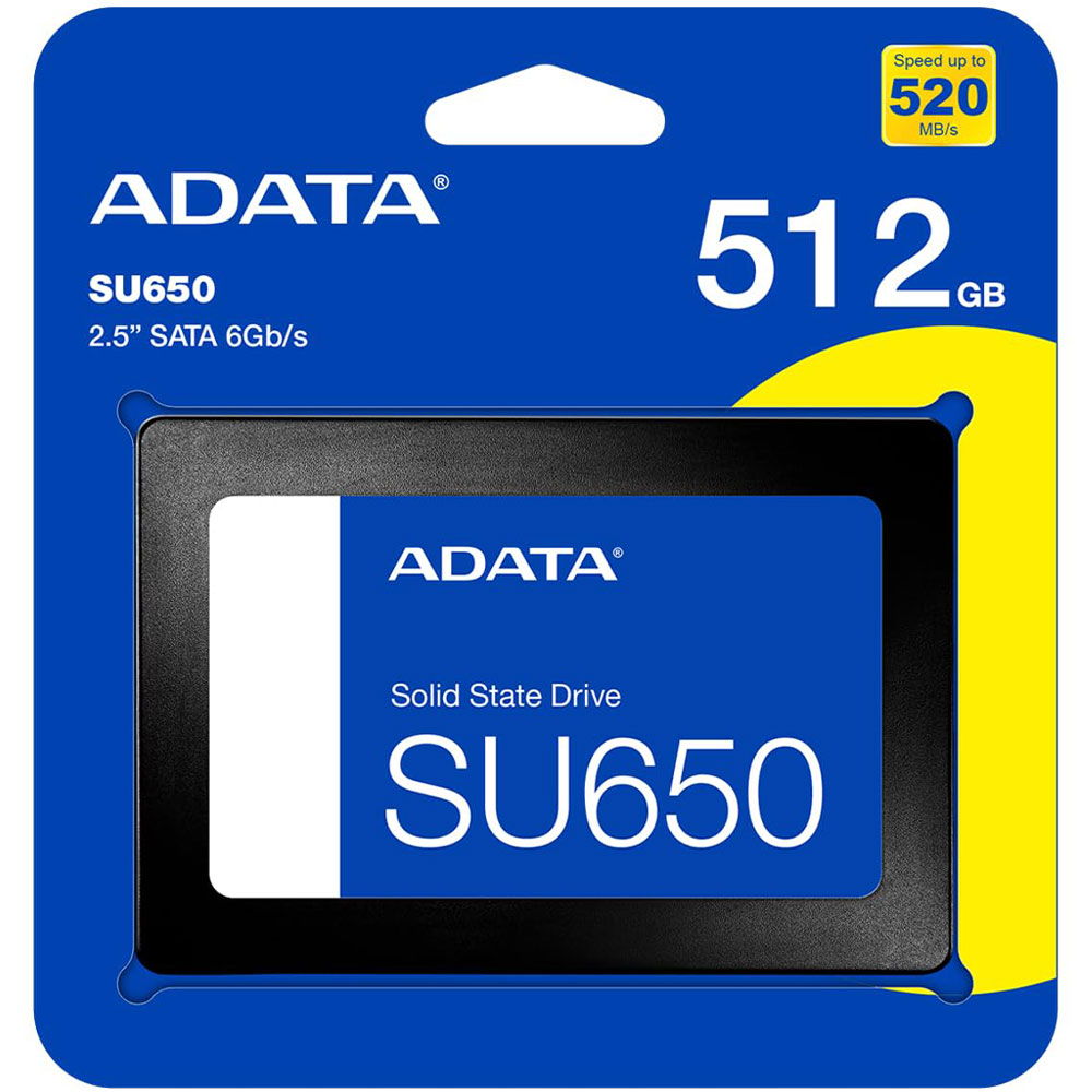 DISQUE DUR SSD ADATA SU650 512GB SATA 3 ASU650SS-512GT-R