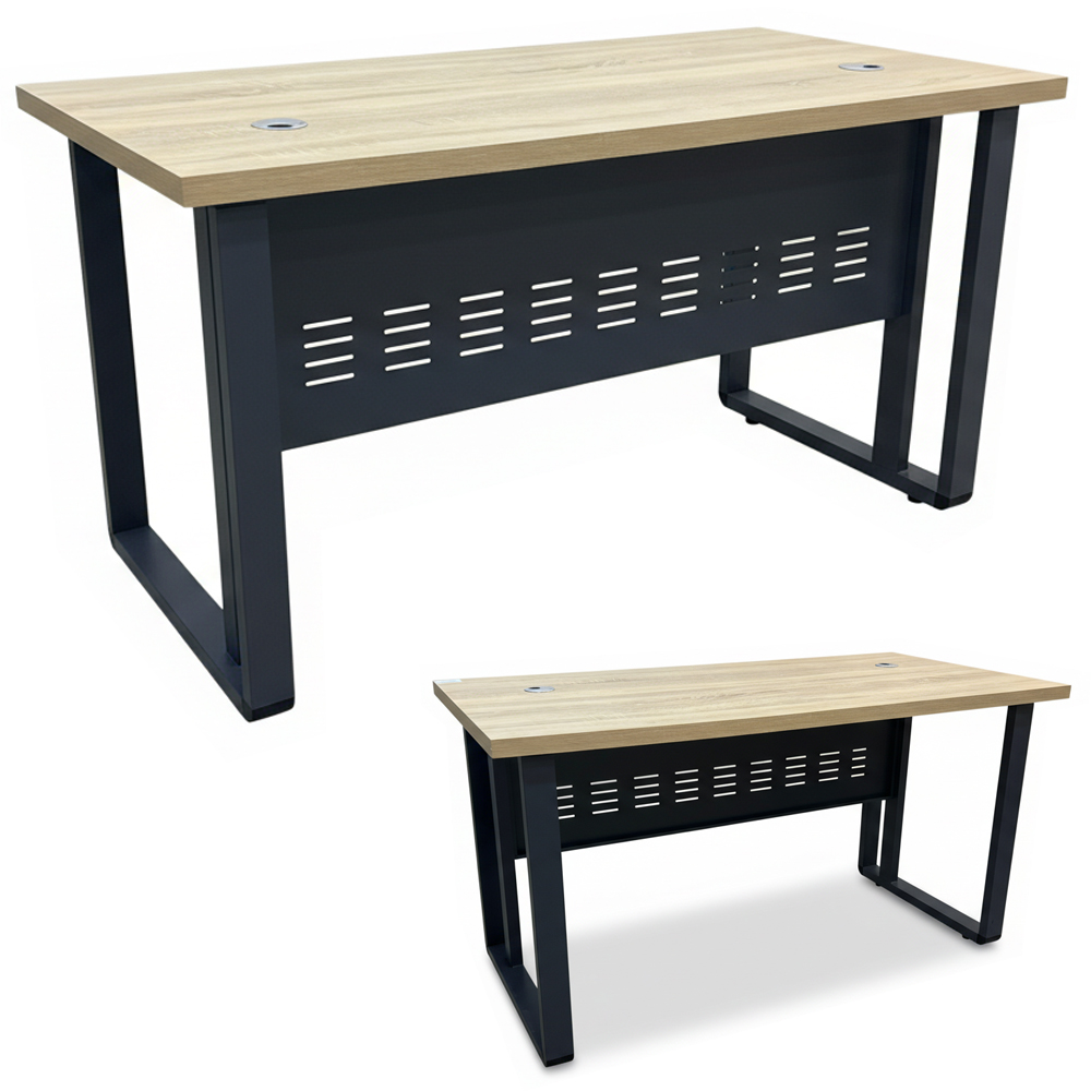 BUREAUX MINI MAX SONOMA 140*70 PIEDS METALIQUE CAREE