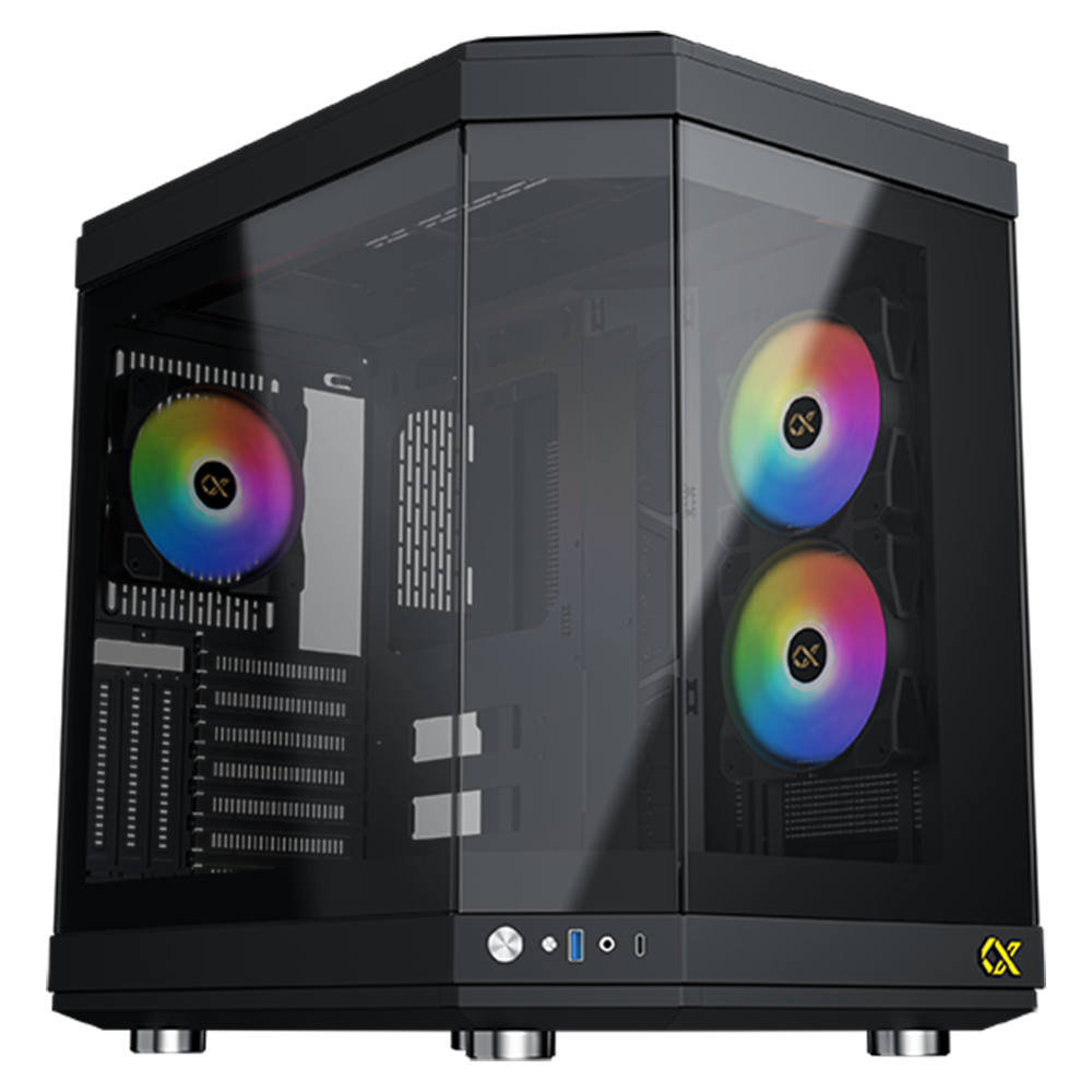 Boîtier Gamer XIGMATEK CUBI NOIR / 6 VENTILATEURS ARGB / ATX
