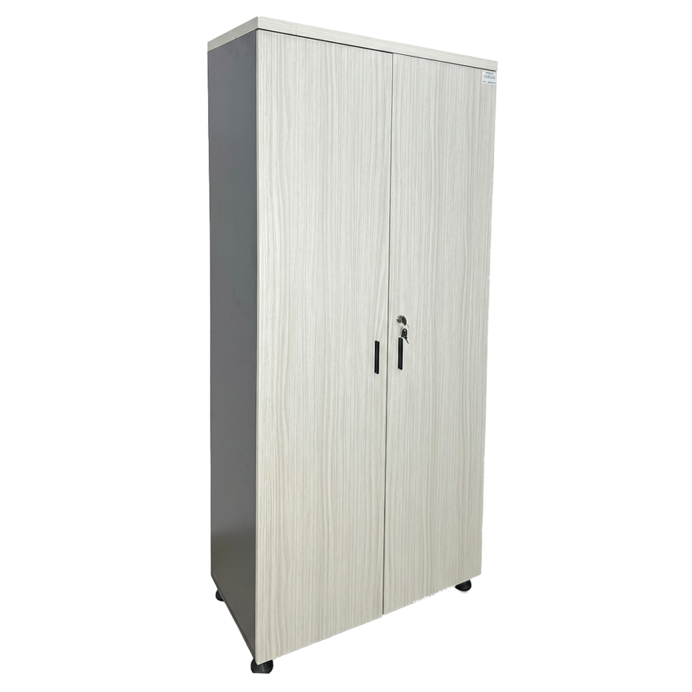 ARMOIRE 2 PORT PLAINE 190*80*40 BIANCO GRIS