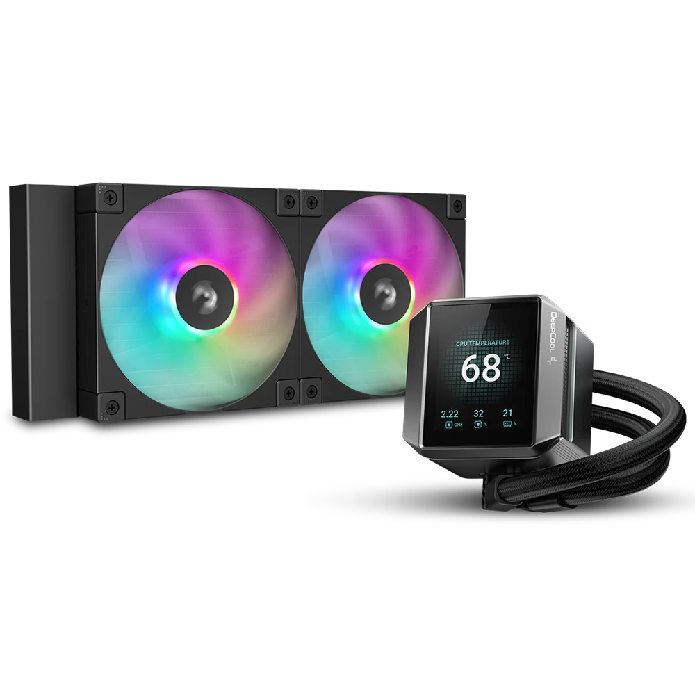 VENTILATEUR CPU WATER COOLING DEEPCOOL MYSTIQUE 240 LCD ARGB BLACK