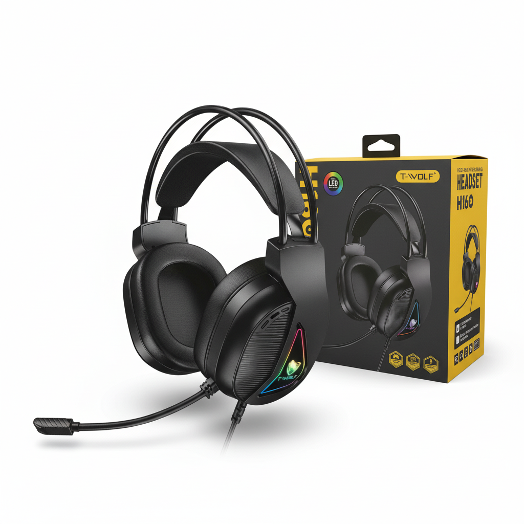 CASQUE GAMING USB LUMINEUX USB 7.1 T-WOLF-H160
