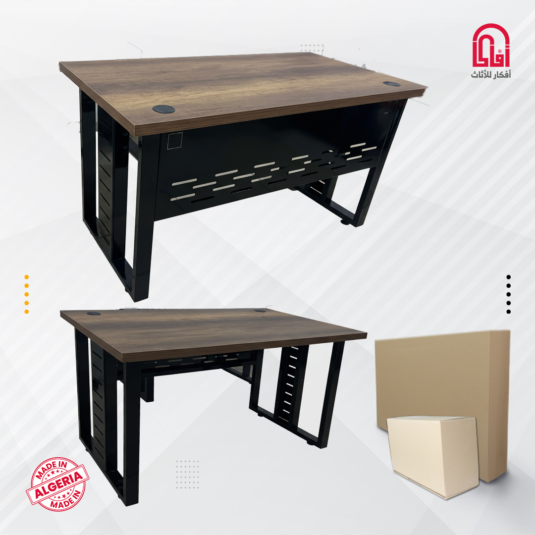 Bureau MDF IRON (L160/H75/P70cm) (D-Barouk P-Noir)