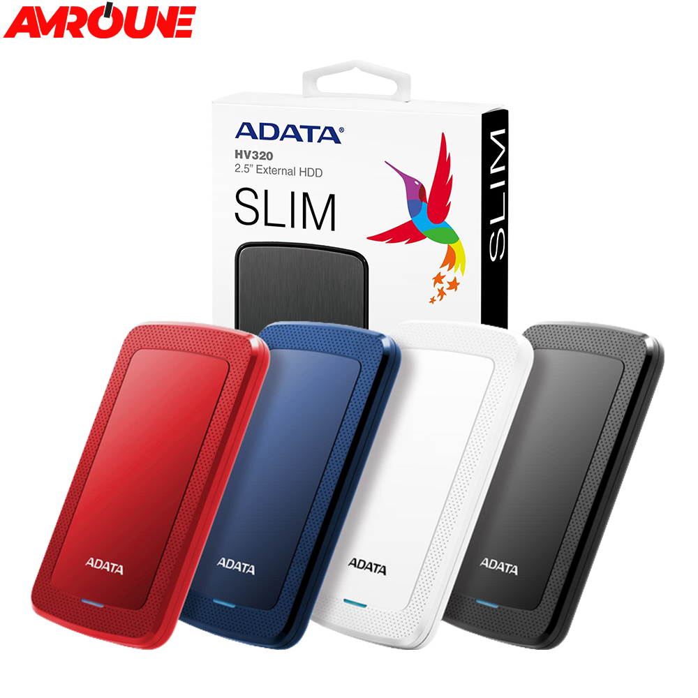 DISQUE DUR EXTERNE ADATA SLIM 2TB HV320 2.5 USB 3.1 RED/BLK/BLUE/GREY