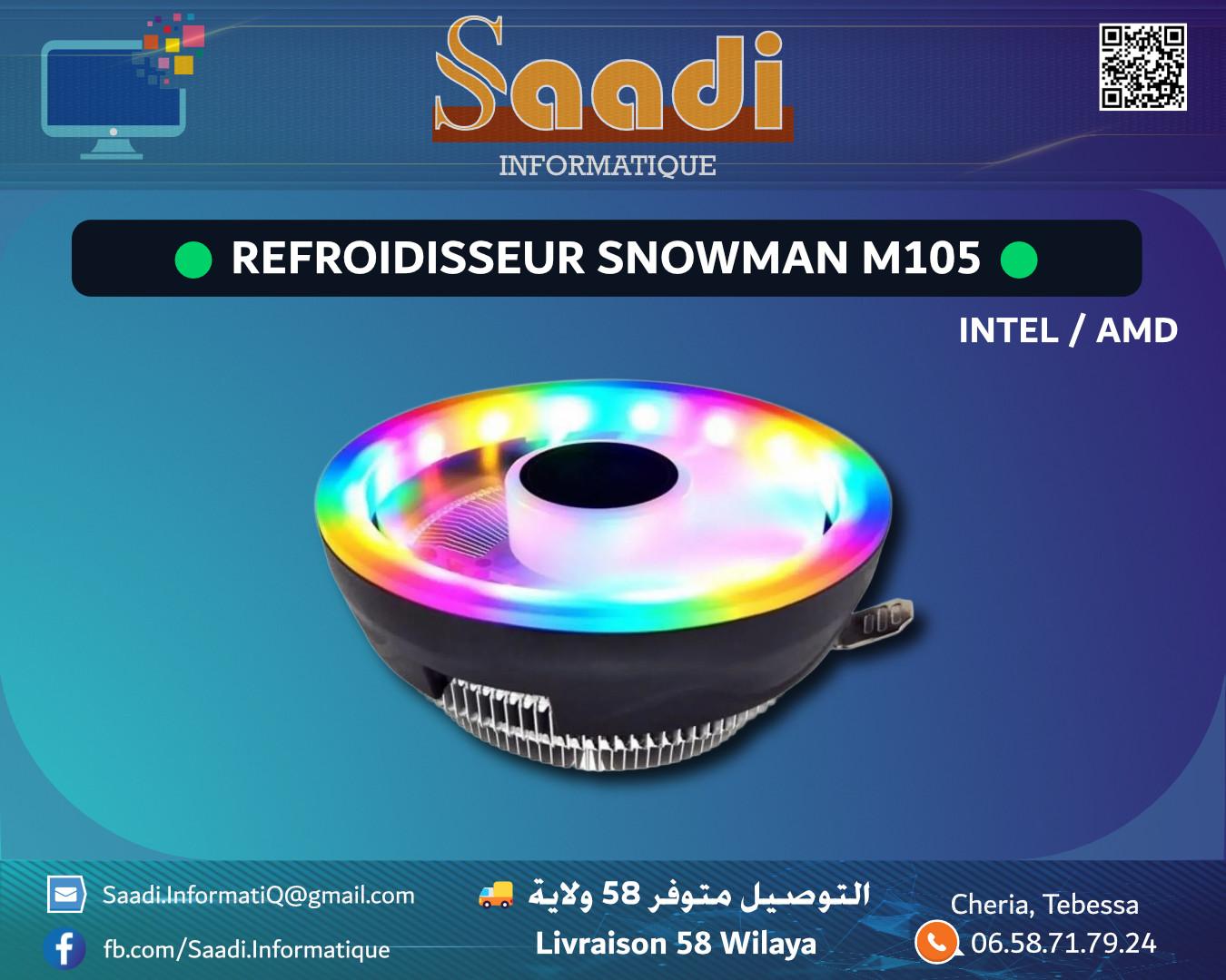 VENTILATEUR/REFROIDISSEUR SNOWMAN M105 INTEL/AMD