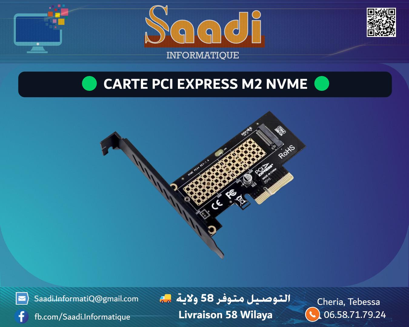 CARTE PCI EXPRESS M2 NVME