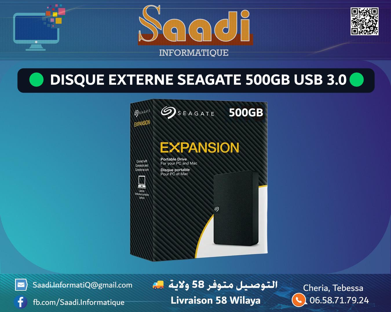DISQUE DUR EXTERNE SEAGATE 500GB USB 3.0