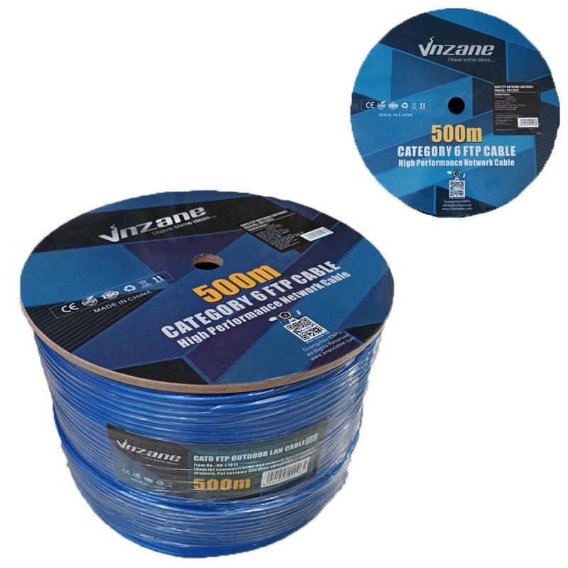 Cable Reseau Vnzane ( Certifié ) 0.5mm CCA CAT6 FTP 500M outdoor single jacket (Im)