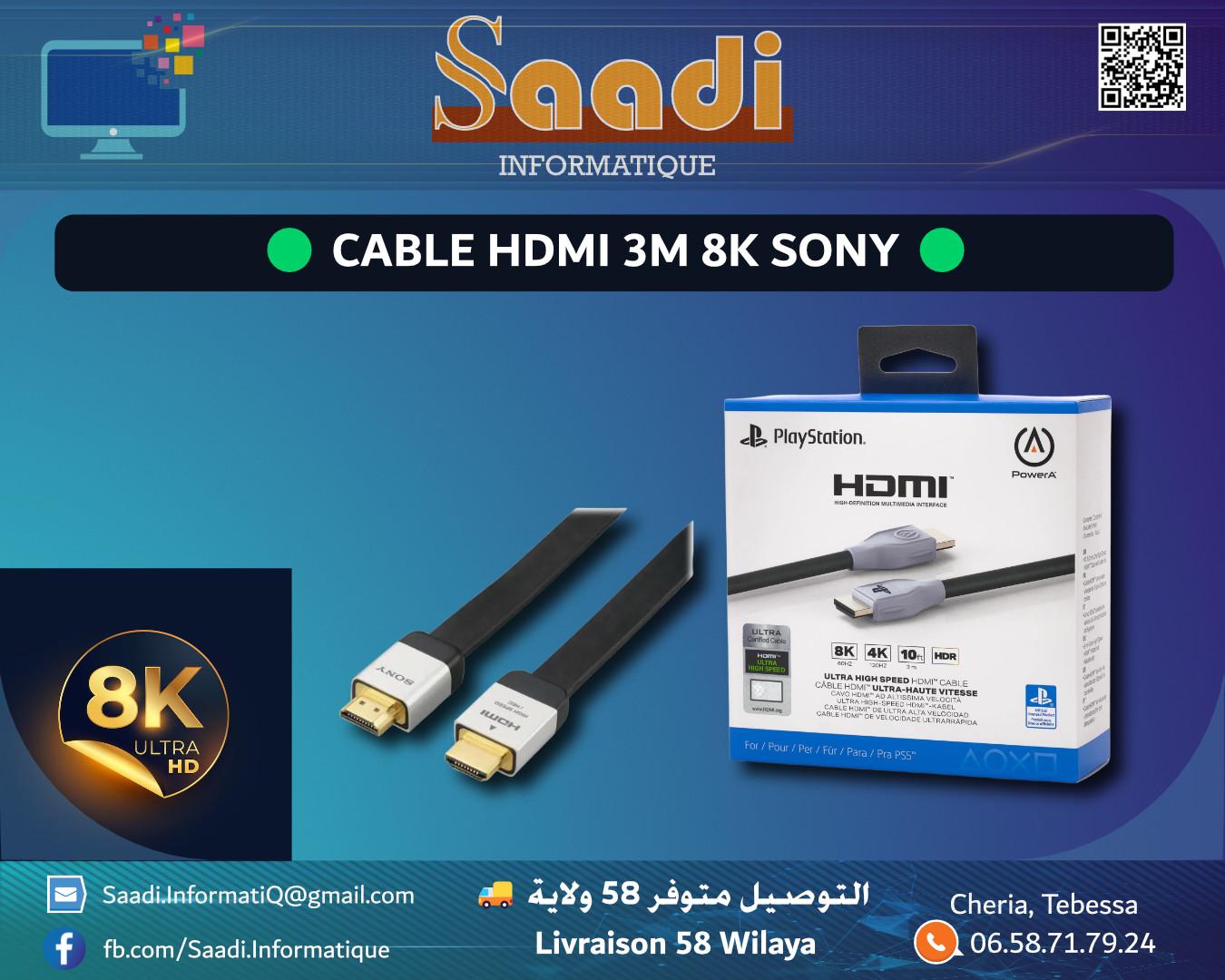 CABLE HDMI 3M 8K SONY