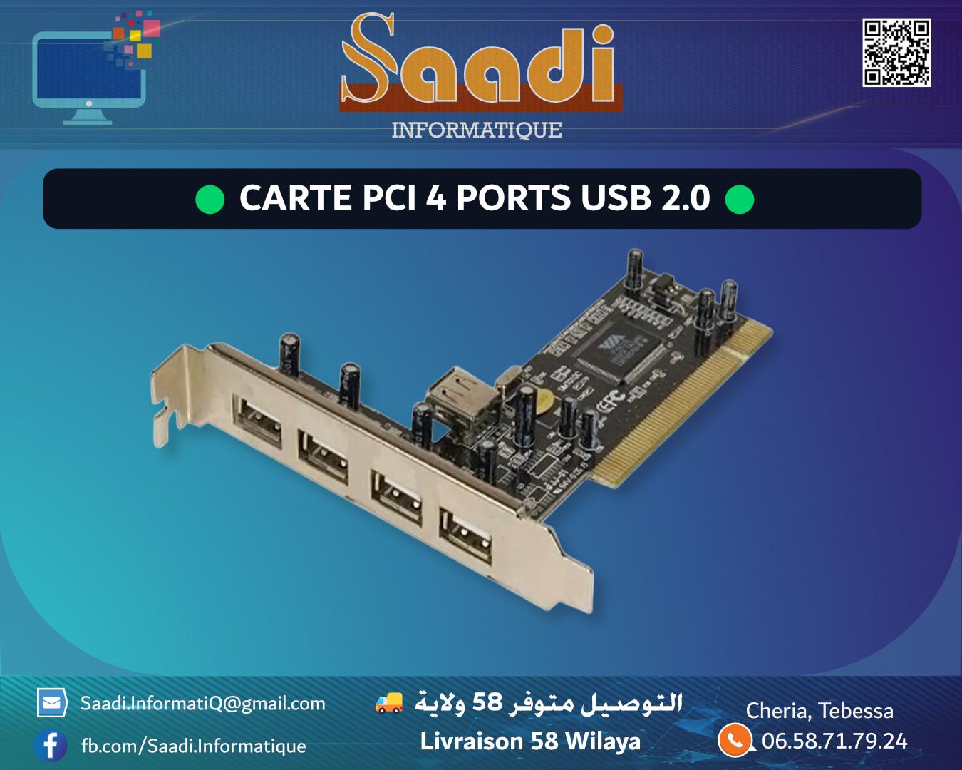 CARTE PCI 4 PORTS USB 2.0