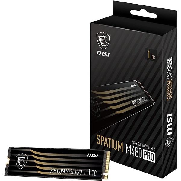 SSD NVME M,2 MSI SPATIUM M480 PRO 1000GB PCIE 4.0 (7400MB / 6000MB)
