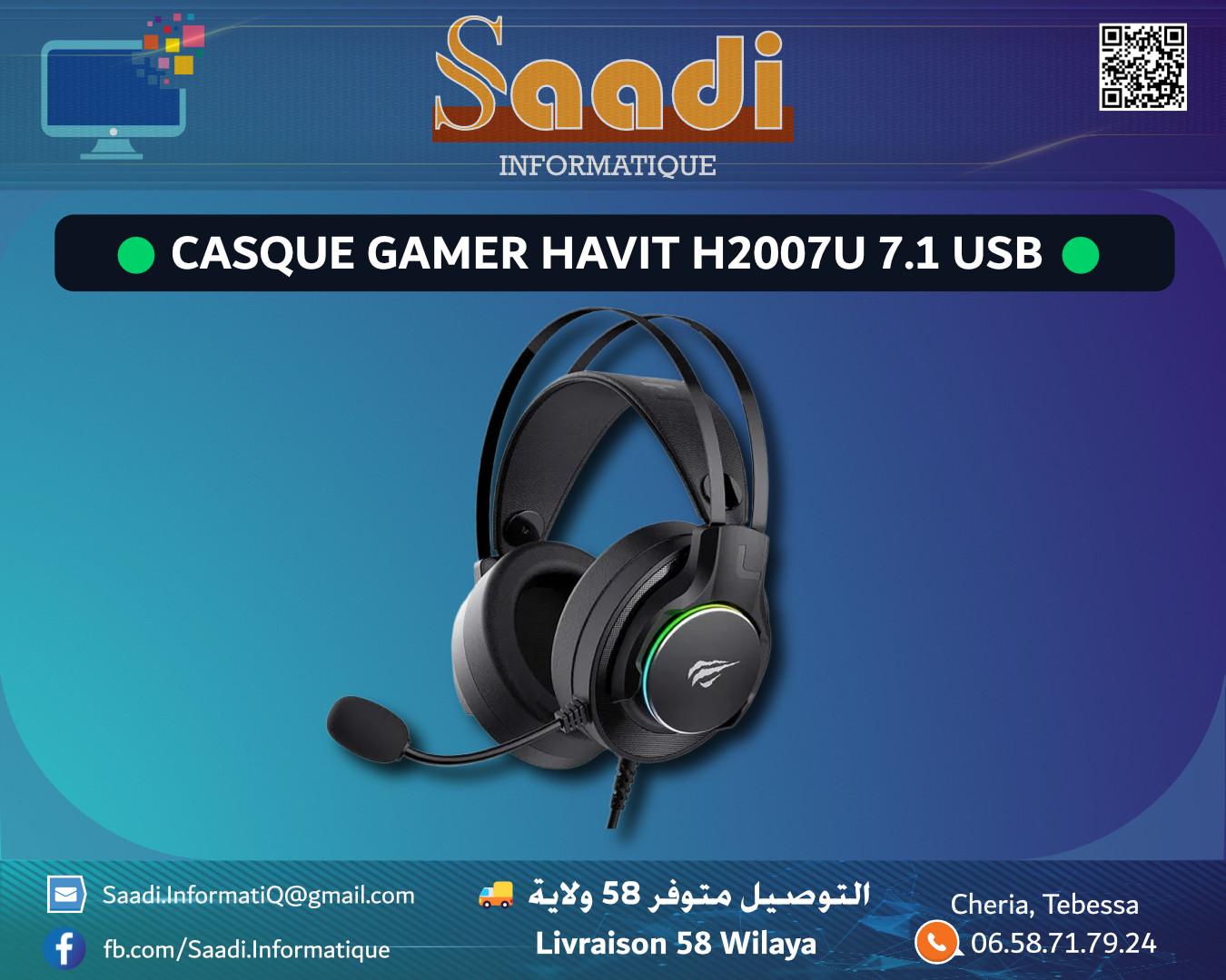 CASQUE GAMER HAVIT H2007U 7.1 USB