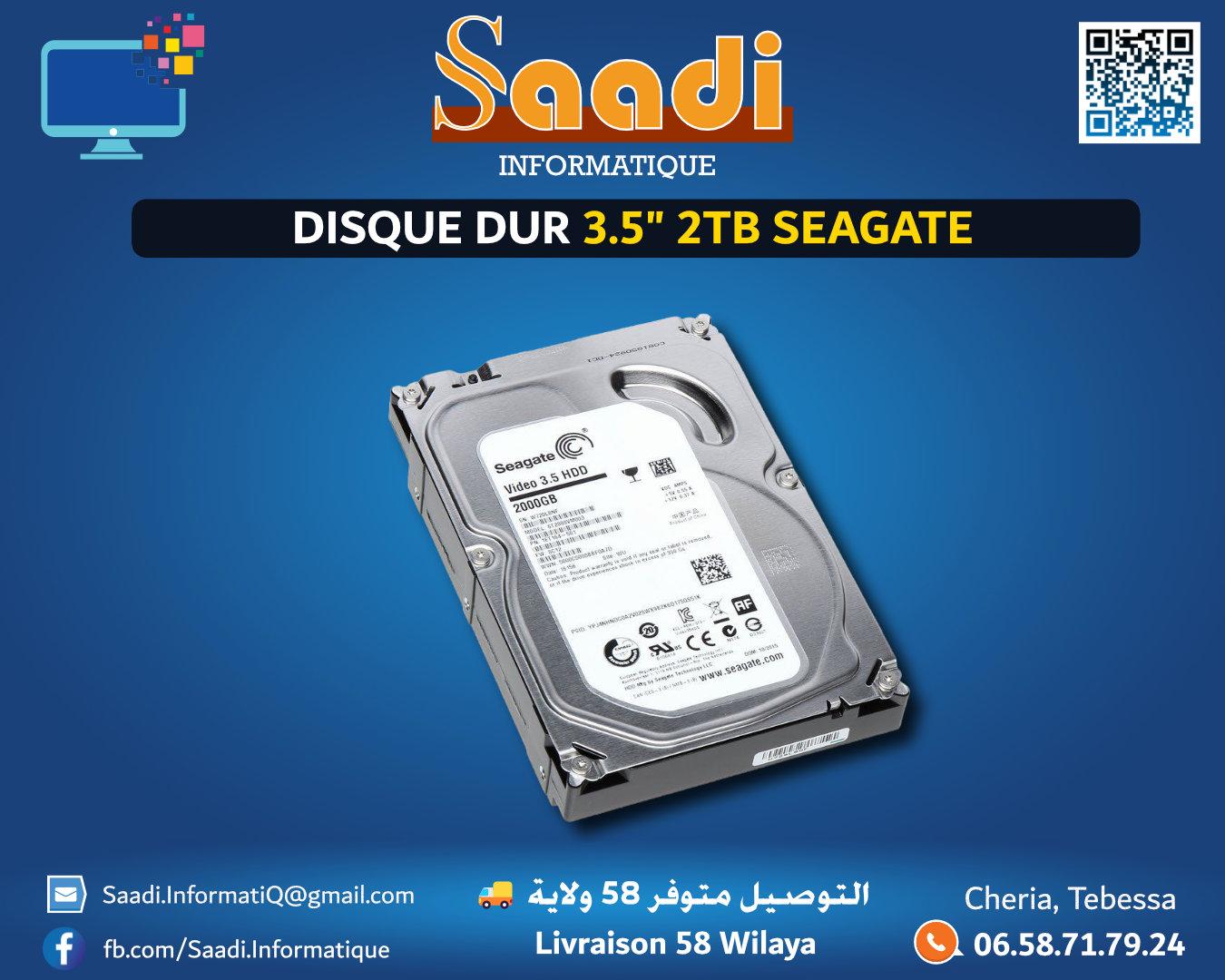 DISQUE DUR 3.5" 2TB SEAGATE