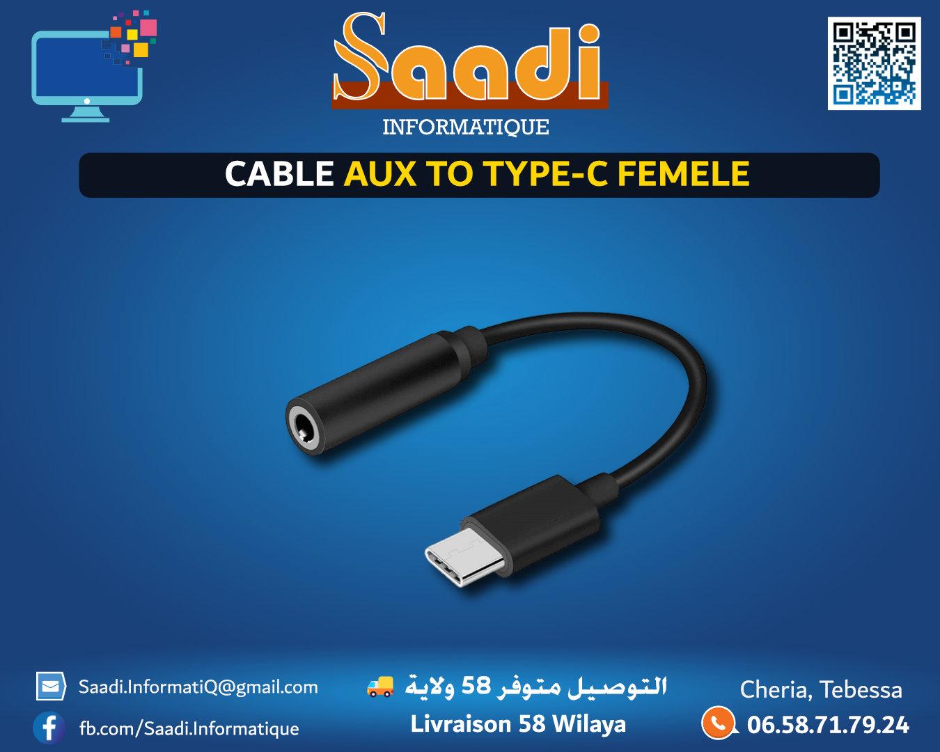 CABLE AUX TO TYPE-C FEMELE