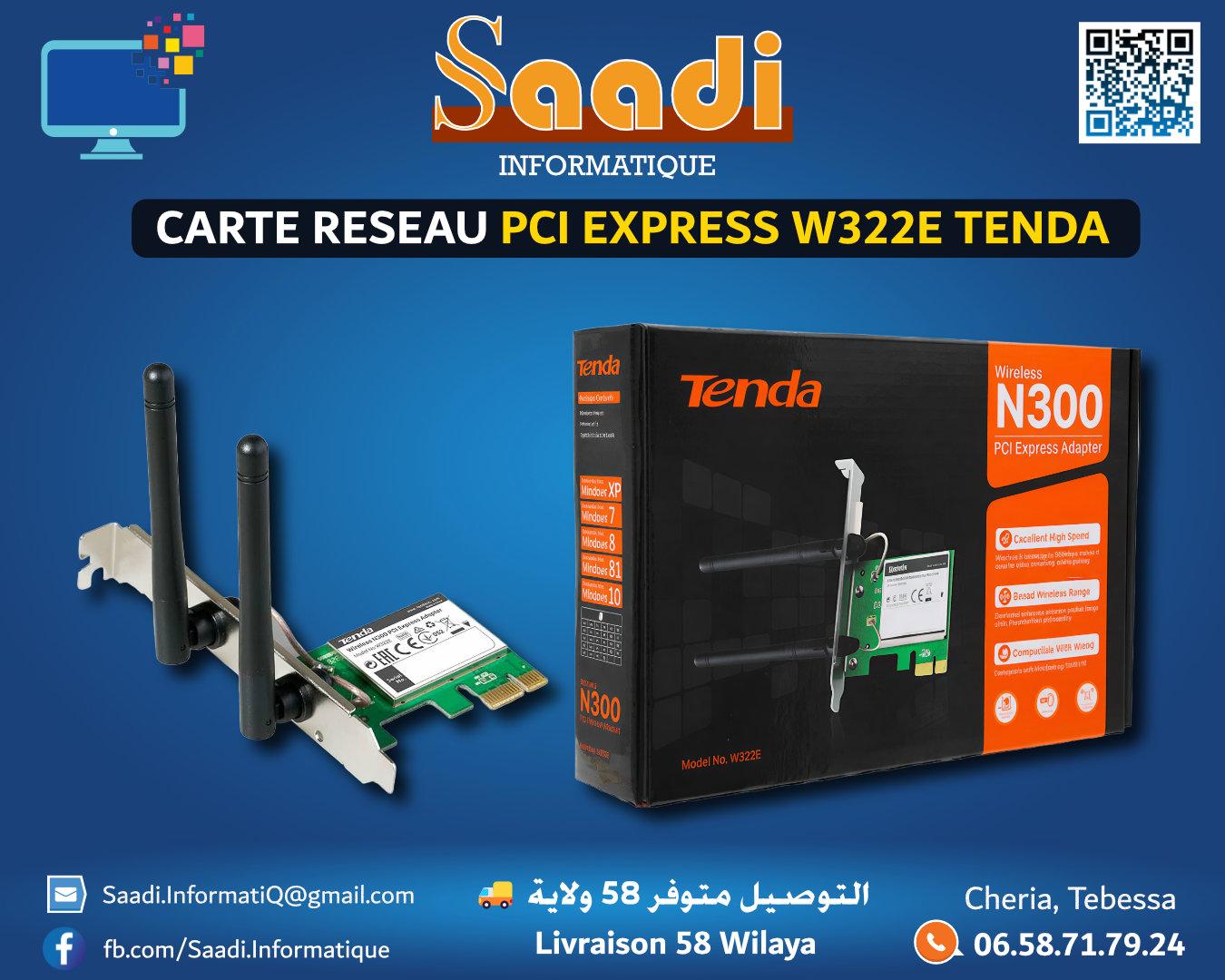 CARTE RESEAU PCI EXPRESS W322E TENDA