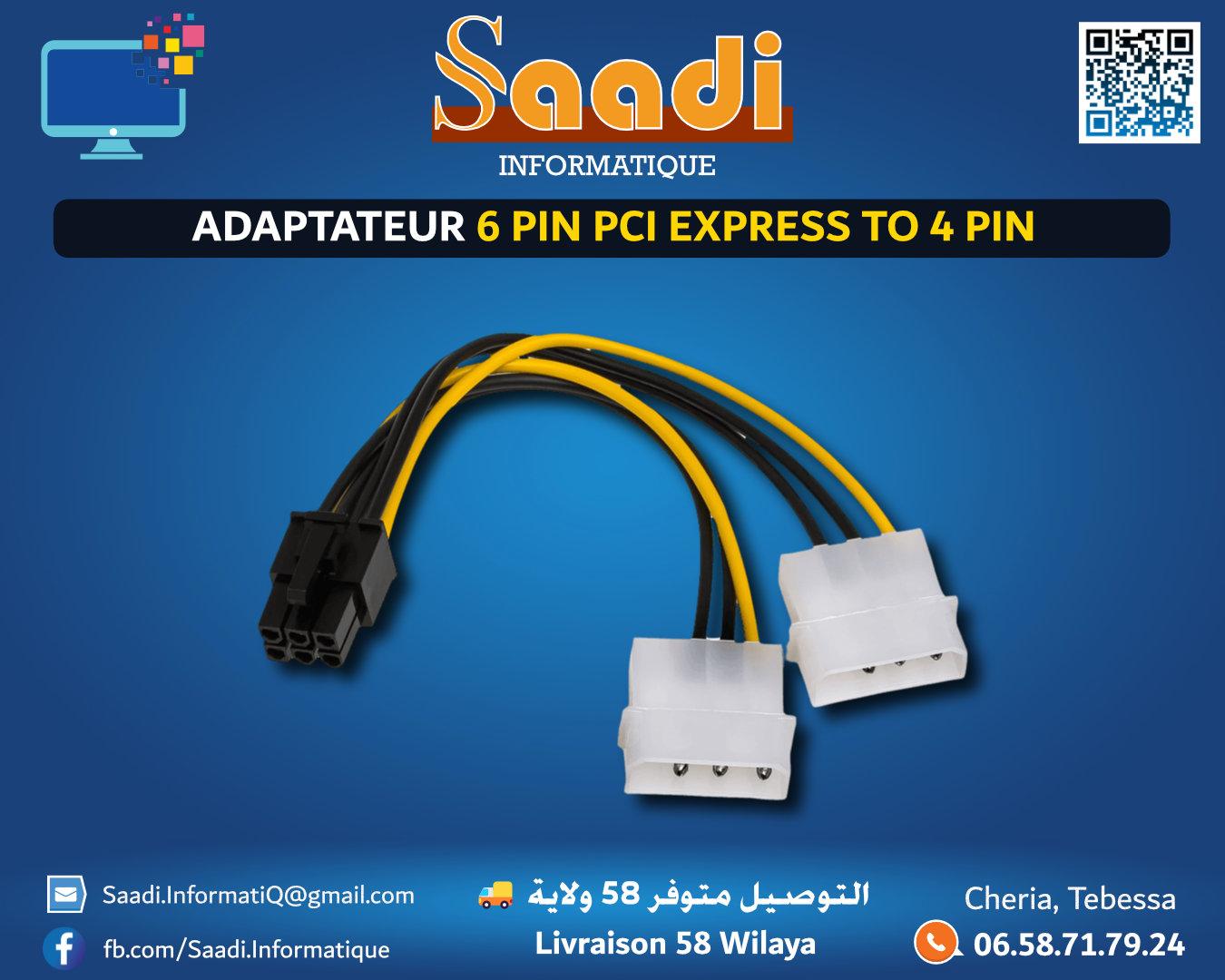 ADAPTATEUR 6 PIN PCI EXPRESS TO 4 PIN