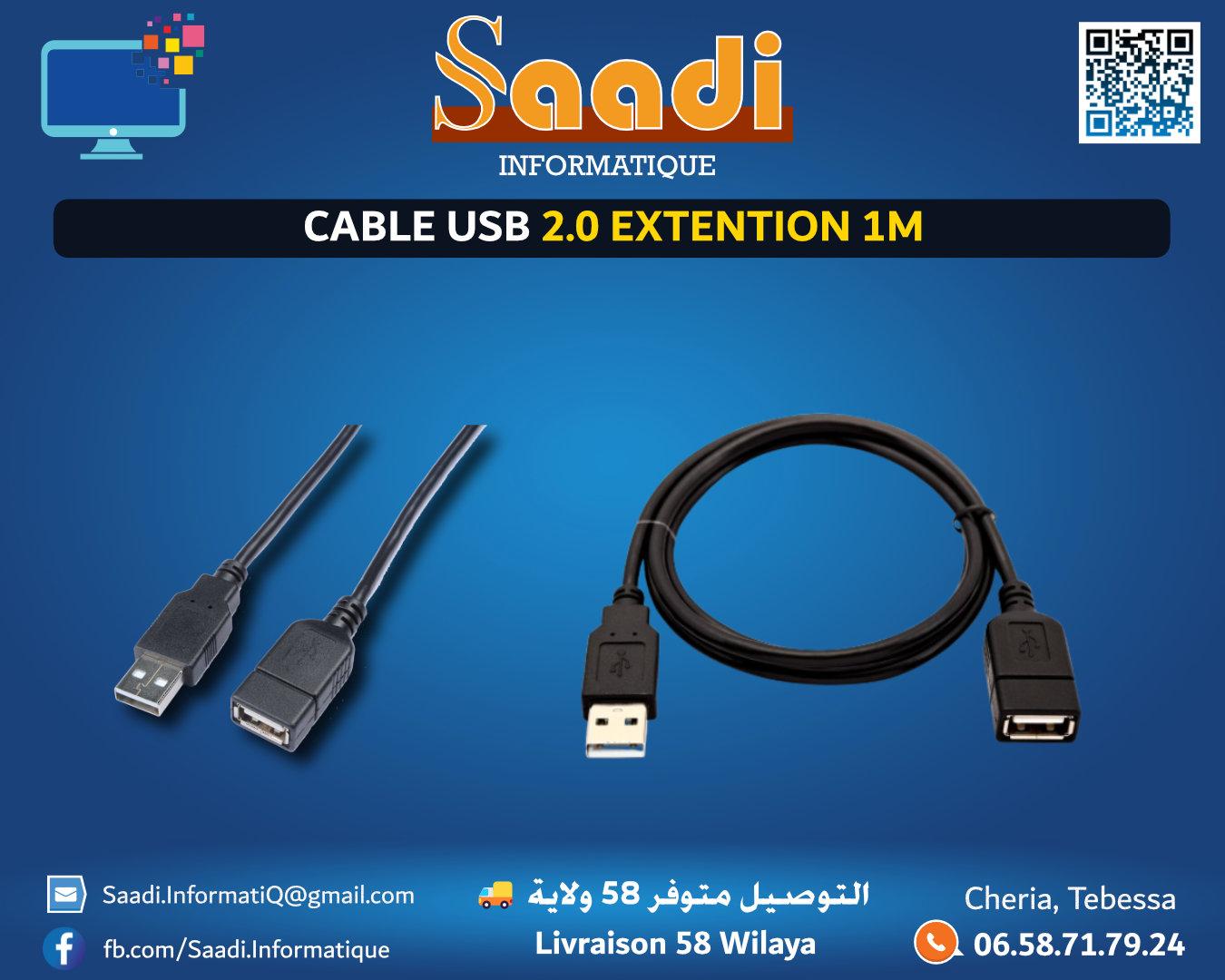 CABLE USB 2.0 EXTENTION 1M