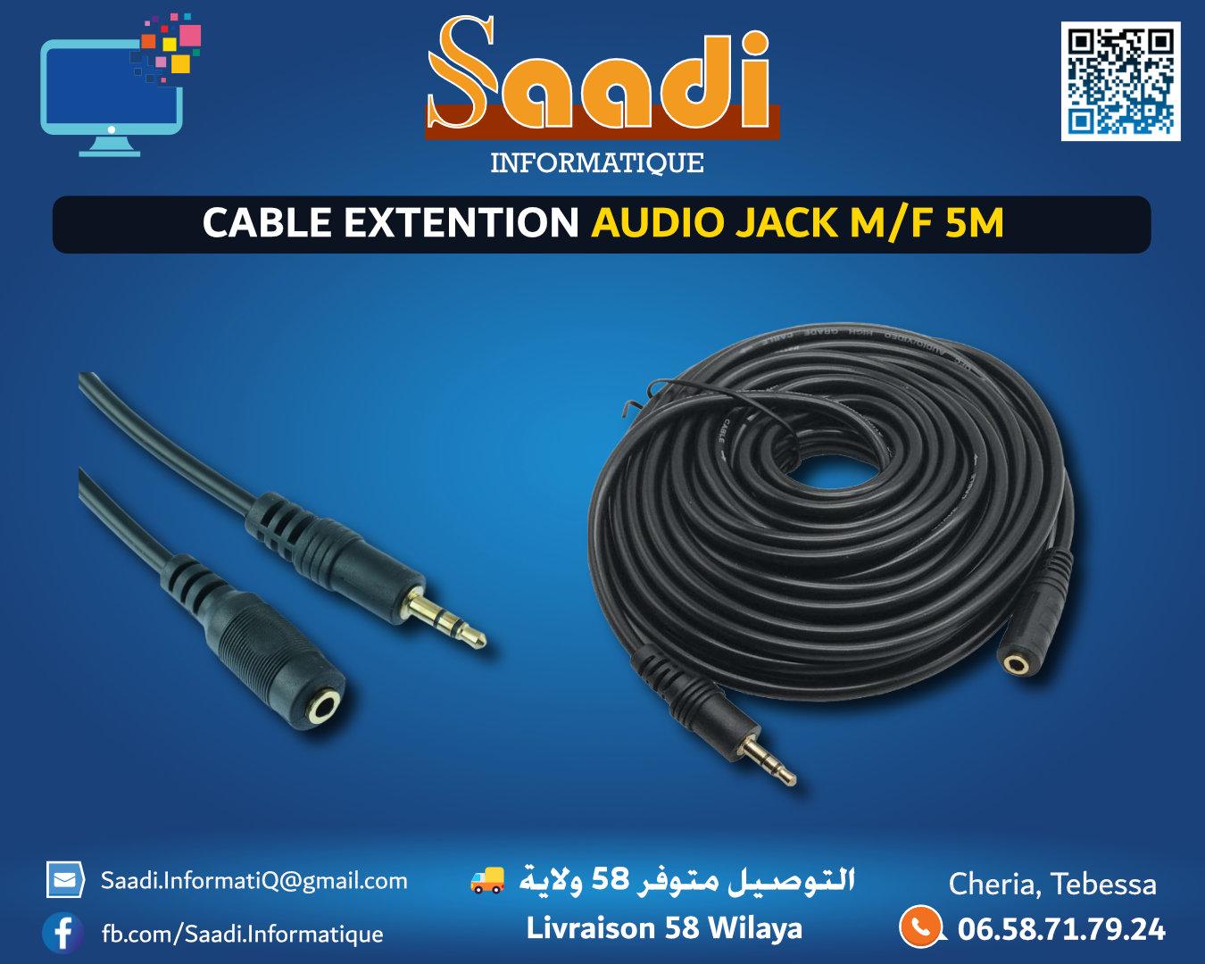 CABLE EXTENTION AUDIO JACK M/F 5M