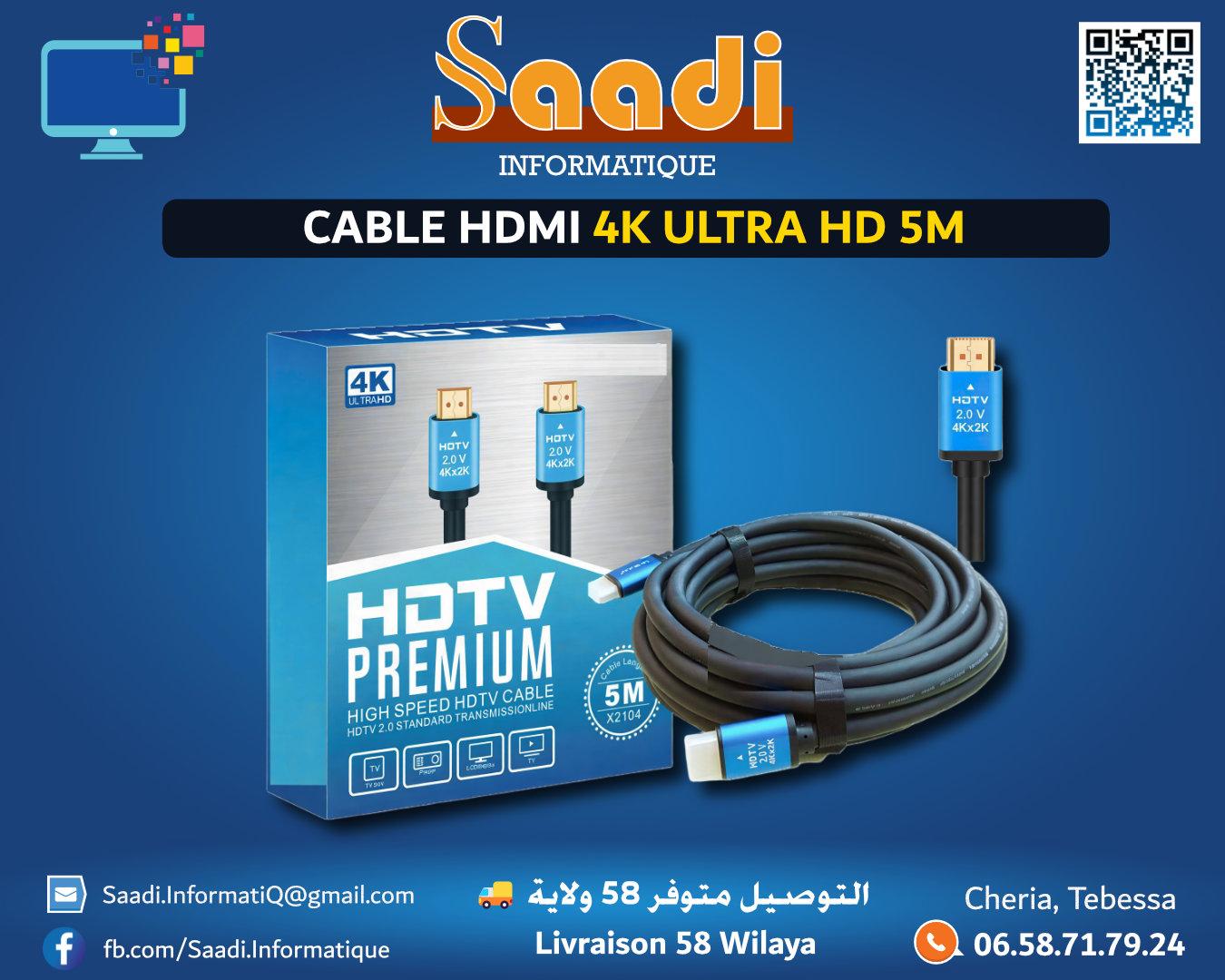 CABLE HDMI 4K ULTRA HD 5M