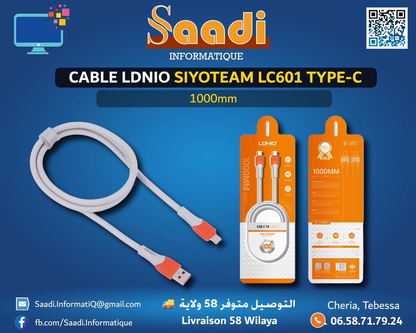 CABLE LDNIO SIYOTEAM LC601 TYPE-C