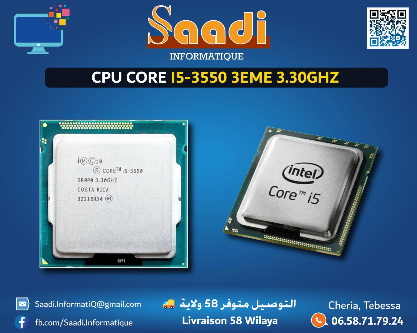 PROCESSEUR/CPU INTEL CORE I5-3550 3EME GENERATION 3.30GHZ
