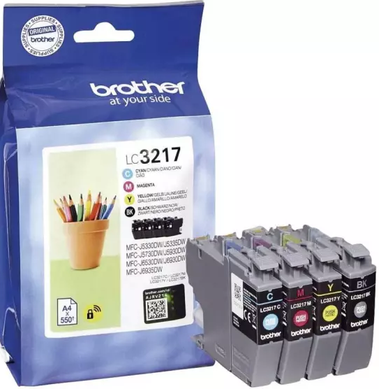 PACK CARTOUCHE BROTHER J6530DW-6930DW LC 3217 B/C/M/Y/GM